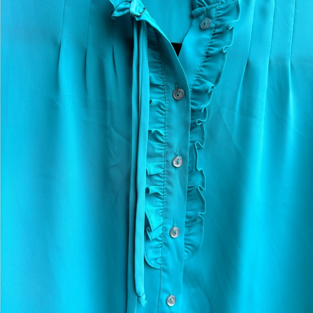 4/$25 • Vintage Style Rite Pleated Ruffle‎ Blouse - Picture 2 of 2